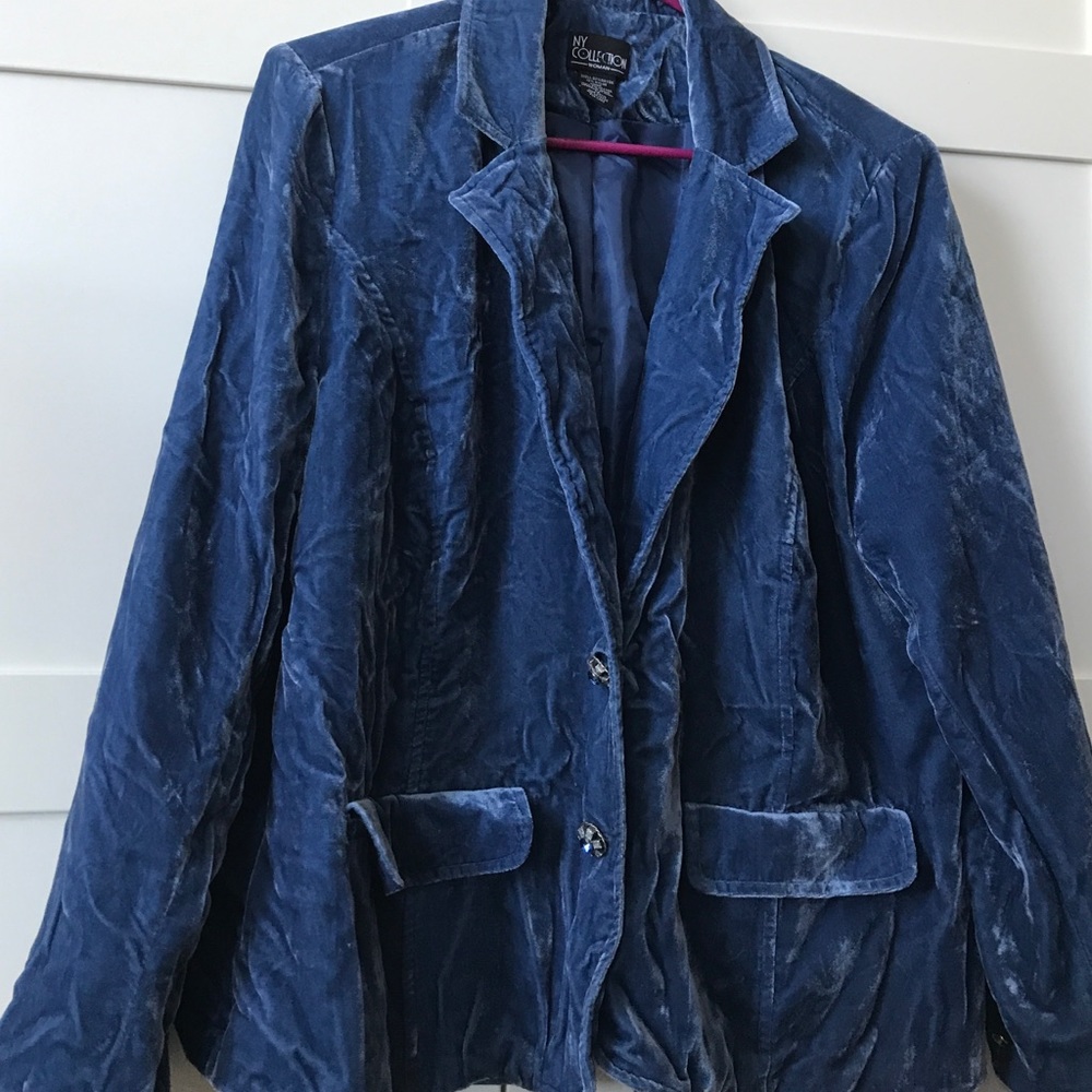 Crushed velvet blazer